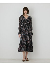 ペイズリーカシュクールワンピース GRACE CONTINENTAL グレースコンチネンタル ワンピース・ドレス ワンピース ベージュ ブラック【送料無料】[Rakuten Fashion]