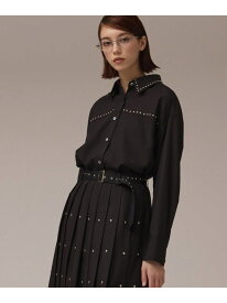 【SALE／50%OFF】メタルホットフィットシャツ GRACE CONTINENTAL グレースコンチネンタル トップス シャツ・ブラウス ブラック ブラウン【RBA_E】【送料無料】[Rakuten Fashion]