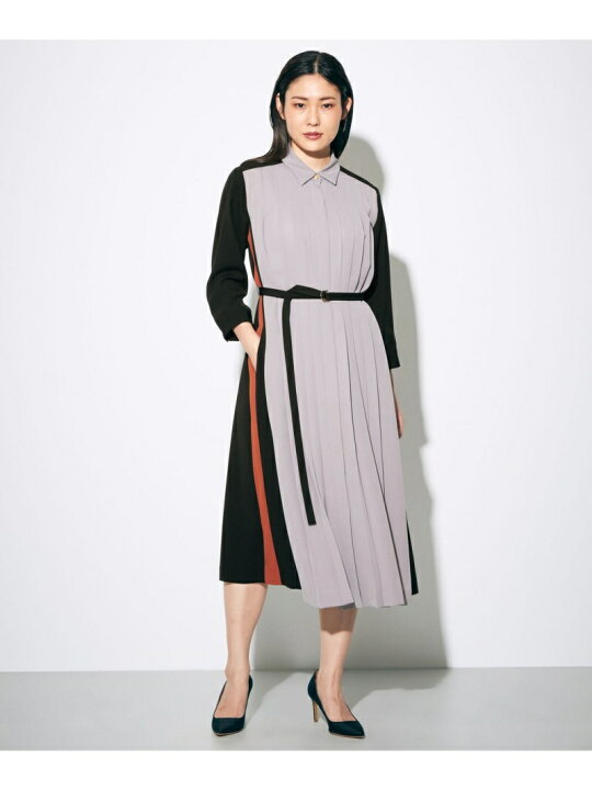 楽天市場】フロントプリーツシャツドレス GRACE CONTINENTAL グレース 