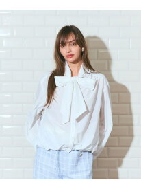 【SALE／40%OFF】ボウタイシャツブルゾン GRACE CONTINENTAL グレースコンチネンタル ジャケット・アウター ブルゾン・ジャンパー ホワイト ブラック【RBA_E】【送料無料】[Rakuten Fashion]