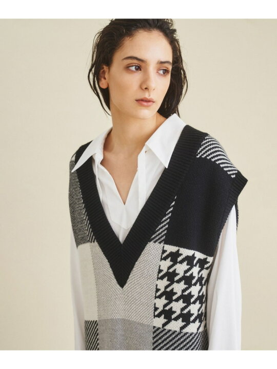 楽天市場】【SALE／30%OFF】ブロックチェックニットベスト GRACE 
