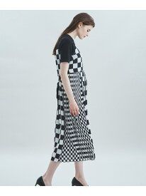 【SALE／70%OFF】チェッカープリントキャミドレス GRACE CONTINENTAL グレースコンチネンタル ワンピース・ドレス ワンピース ホワイト【RBA_E】【送料無料】[Rakuten Fashion]
