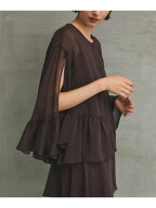 【SALE／40%OFF】シフォンフリルポンチョ GRACE CONTINENTAL グレースコンチネンタル トップス その他の…