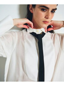 シルクコンビドレスシャツ GRACE CONTINENTAL グレースコンチネンタル トップス シャツ・ブラウス ホワイト ブラック【送料無料】[Rakuten Fashion]