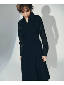 【SALE／70%OFF】レースレイヤードニットワンピース GRACE CONTINENTAL グレースコンチネンタル ワンピース・ドレス ワンピース ブラック ベージュ【RBA_E】【送料無料】[Rakuten Fashion]