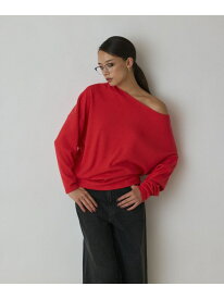 アシメテレコカットトップ GRACE CONTINENTAL グレースコンチネンタル トップス カットソー・Tシャツ ブラウン レッド ブラック【送料無料】[Rakuten Fashion]
