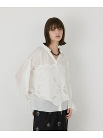 カットワークキャミ付カフタンブラウス GRACE CONTINENTAL グレースコンチネンタル トップス シャツ・ブラウス ブラック ホワイト【送料無料】[Rakuten Fashion]