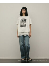 【SALE／30%OFF】LIFE PICTURE COLLECTION photo Tシャツ GRACE CONTINENTAL グレースコンチネンタル トップス カットソー・Tシャツ グレー ホワイト【RBA_E】【送料無料】[Rakuten Fashion]