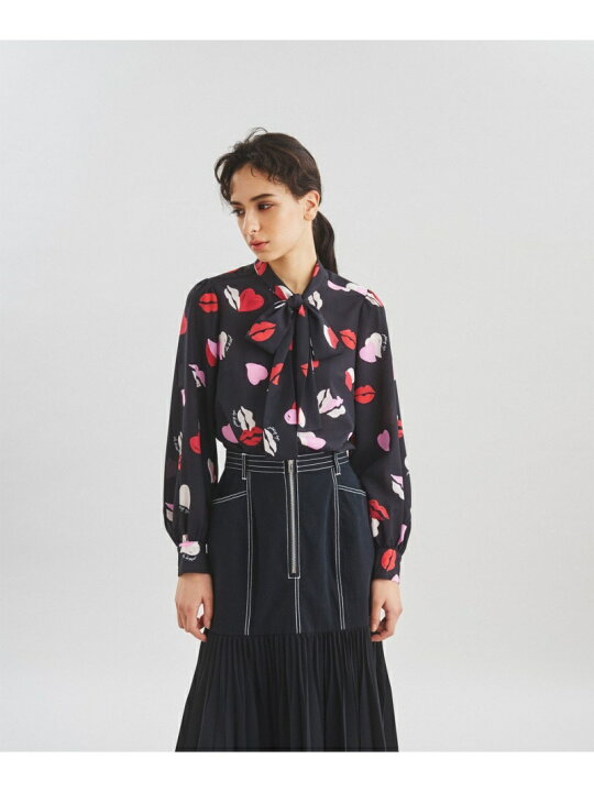 楽天市場】【SALE／60%OFF】リッププリントボウタイブラウス GRACE 