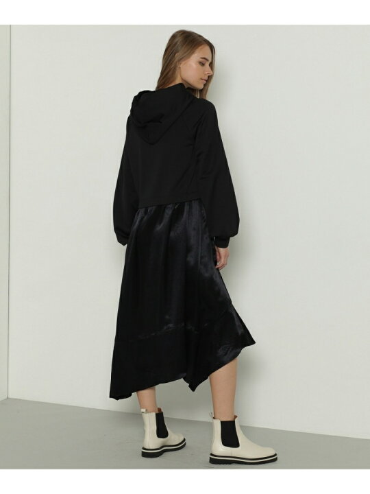 楽天市場】【SALE／60%OFF】パーカー切替サテンワンピース GRACE 
