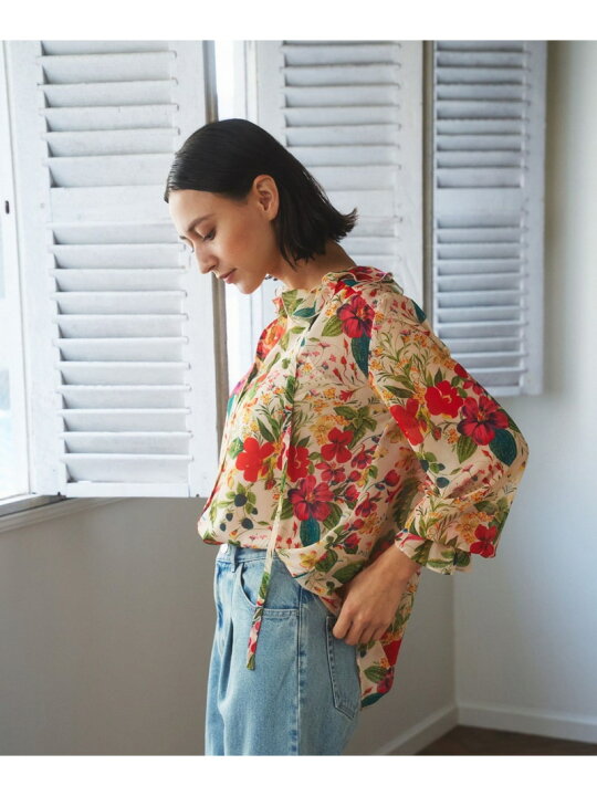 楽天市場】【SALE／30%OFF】ボタニカルボウタイブラウス GRACE 