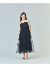 【SALE／50%OFF】チュールプリーツコンビワンピース GRACE CONTINENTAL グレースコンチネンタル ワンピース・ドレス ワンピース グレー ブラック【RBA_E】【送料無料】[Rakuten Fashion]