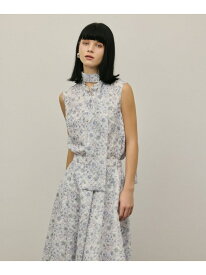 【SALE／30%OFF】シアーフラワープリントジャガードブラウス GRACE CONTINENTAL グレースコンチネンタル トップス シャツ・ブラウス グレー イエロー【RBA_E】【送料無料】[Rakuten Fashion]