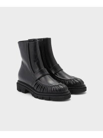 LUCA GROSSI ギャザーブーツ GRACE CONTINENTAL グレースコンチネンタル シューズ・靴 ブーツ ブラック【送料無料】[Rakuten Fashion]