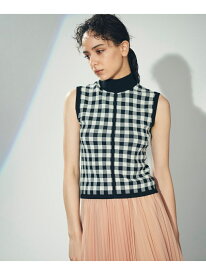 【SALE／70%OFF】チェックショートニットトップ GRACE CONTINENTAL グレースコンチネンタル トップス ニット ピンク オレンジ ブラック【RBA_E】【送料無料】[Rakuten Fashion]