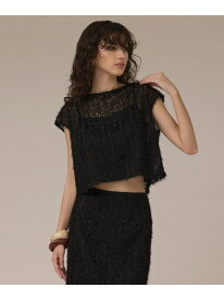 【SALE／50%OFF】バックフレアチュールトップ GRACE CONTINENTAL グレースコンチネンタル トップス カットソー・Tシャツ ベージュ ブラック ブルー【RBA_E】【送料無料】[Rakuten Fashion]