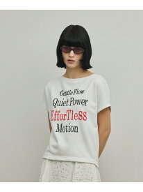 ルーズロゴTシャツ GRACE CONTINENTAL グレースコンチネンタル トップス カットソー・Tシャツ グレー ホワイト【送料無料】[Rakuten Fashion]