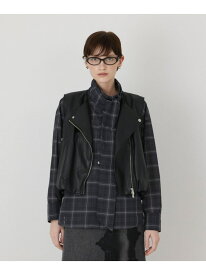 ライダースジレ GRACE CONTINENTAL グレースコンチネンタル トップス ベスト・ジレ ブラウン ブラック【送料無料】[Rakuten Fashion]