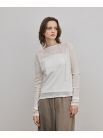 【SALE／30%OFF】シアーレイヤードカットトップ GRACE CONTINENTAL グレースコンチネンタル トップス カットソー・Tシャツ ホワイト ブラック【RBA_E】【送料無料】[Rakuten Fashion]