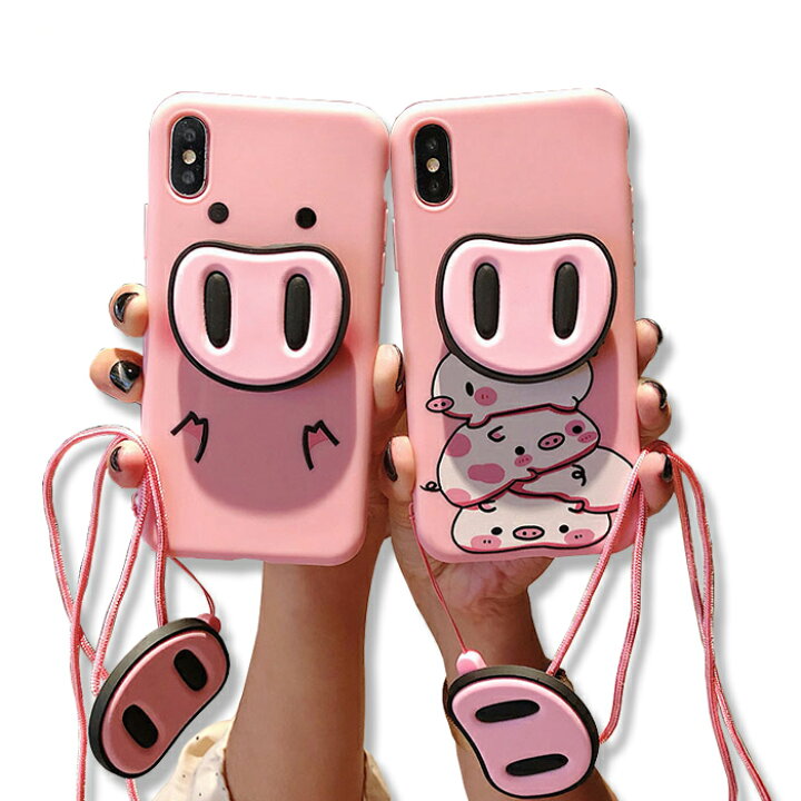 楽天市場 Iphone12 ケース シリコン キャラクター 韓国 かわいい Pro Promax 11 Se2 Xr Xsmax X Xs 7 7plus 8 8plus リング ストラップ 女性 指紋防止 ピンク お揃い プレゼント Atorie悠季