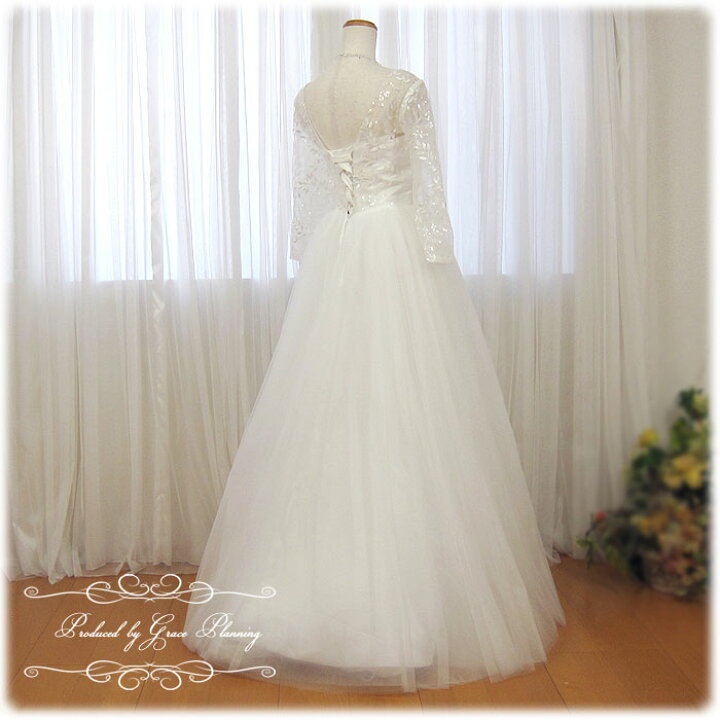 楽天市場】期間限定2,000円OFF【即日発送】ウェディングドレス 長袖  