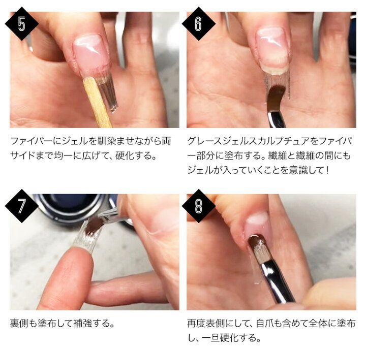 楽天市場 ゆうパケット対象商品 長さだしが簡単なエクステンションネイル グラスファイバーネイル ファイバーグラスネイル ファイバー10本 ジェル ネイル用品グレースガーデン