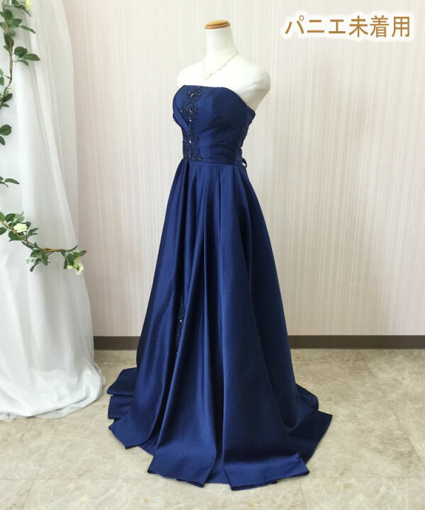 カラードレス ブルードレス 結婚式 (パニエ付き） 約9号