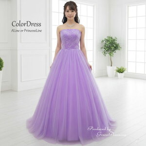 カラードレス 演奏会ドレス シンプル ロングドレス Aライン (11号 Lサイズ ラベンダー)刺繍 編上げ 結婚式 二次会 花嫁衣裳 演奏会用ドレス 発表会 舞台衣装 ウェディングドレス(cd31767lv-na)