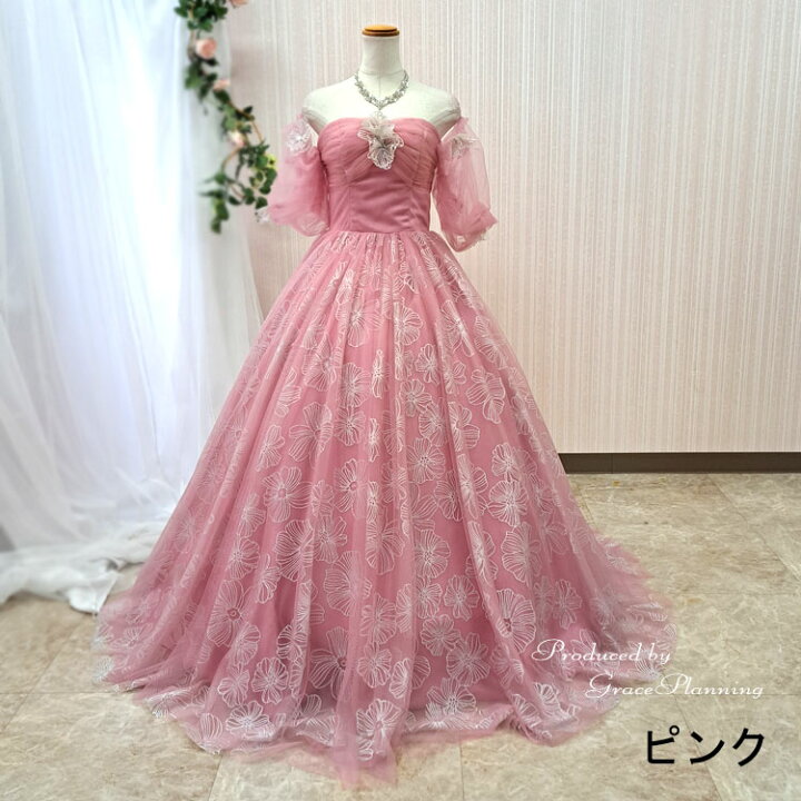 楽天市場】カラードレス ウェディングドレス プリンセスライン 演奏会 