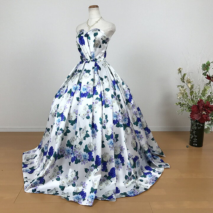 楽天市場】花柄カラードレス ロングドレス 演奏会用ドレス (7号-9号-11 