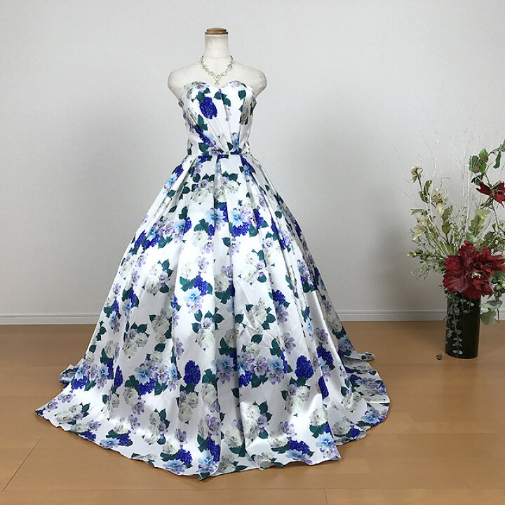 楽天市場】花柄カラードレス ロングドレス 演奏会用ドレス (7号-9号-11  