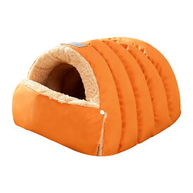 ペットベッド 猫 小型犬 猫ちぐら 冬用 暖かい ドーム型 キャットハウス 2WAY 洗える 柔らかい ふわふわ 撥水 防寒 保温 もこもこ 滑り止め 寝床 隠れ家 かわいい おしゃれ クッション 屋内用
