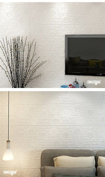 楽天市場 クッションブリックシート デザインタイル調 3d立体壁紙 70 70cm 寝室 テレビ背景 天井 リビング 装飾 Diy リフォーム 壁紙シート おしゃれ アレンジ リメイク 壁紙 ホワイト シンプル 洋風 お家時間 気分転換に Ja464c0 グレースショップ