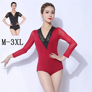 社交ダンス ダンスウェア 半袖 袖あり 長袖 黒 赤 レオタード レース レディース 衣装 上着 競技着 レッスン 練習着 ラテンダンス モダンダンス ダンス衣装 上着 ワルツ チャチャチャ ラテン