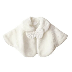 ポンチョ 子供 ボレロ リボン フォーマル キッズボレロ マント ケープ フェイクファー キッズ ジュニア ふわふわ 暖かい 結婚式 七五三 発表会 披露宴 入学式 女の子 秋 冬 アウター 羽織物