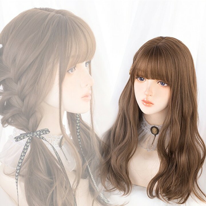 楽天市場 ウィッグ フルウィッグ 長髪 ロング 巻き髪 ロングウィッグ ぱっつん前髪 ロリータ Lolita 前髪あり ハロウィン 原宿風 韓国風 かつら コスプレ 可愛い コスチューム 仮装 大人用 普段使い ベージュ 文化祭 イベント 学園祭 演劇 舞台 学芸会 Dp014jc