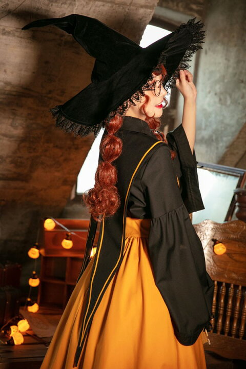 楽天市場】ロリータ スカート ハロウィン 魔女風 ジャンスカ ミモレ丈 