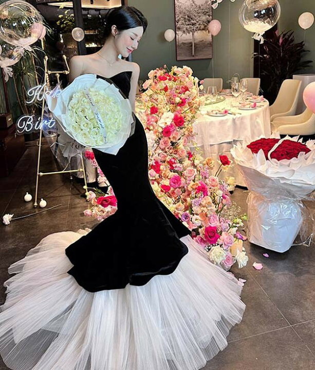 楽天市場】ドレス 大人 ピアノ 発表会 ロングドレス マーメイドライン  