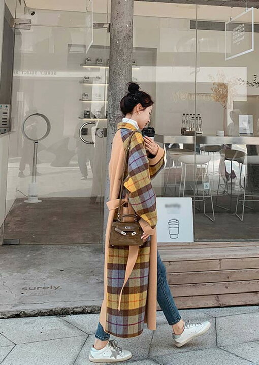 楽天市場】チェスターコート チェック柄 レディース ロングコート 