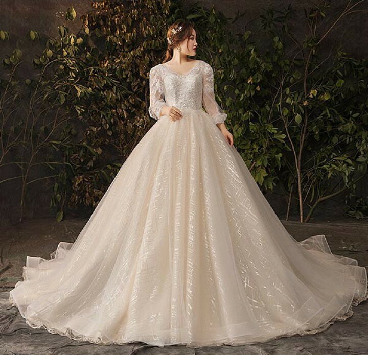 楽天市場】ウェディングドレス 袖あり 長袖 大きいサイズ ぽっちゃり  