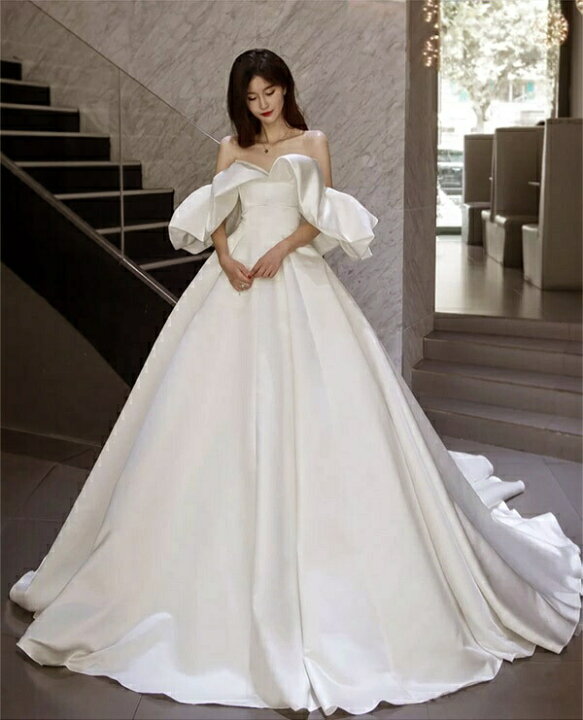 楽天市場】ウェディングドレス プリンセスドレス Aライン オフ  