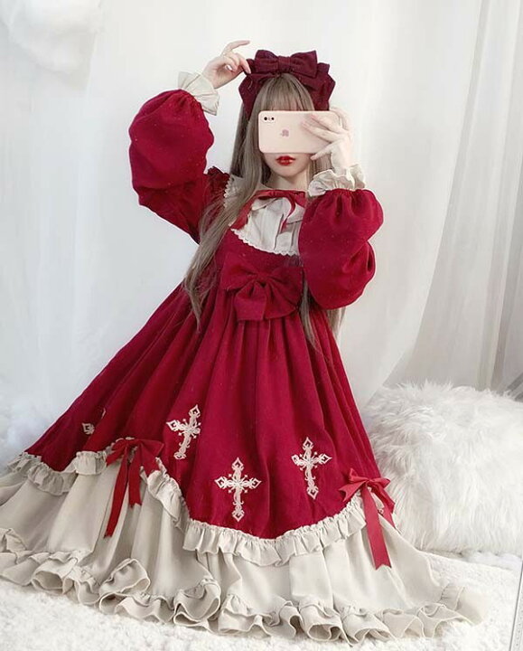 楽天市場】ロリータ ワンピース ゴスロリ 甘ロリ 可愛い 袖あり 長袖 