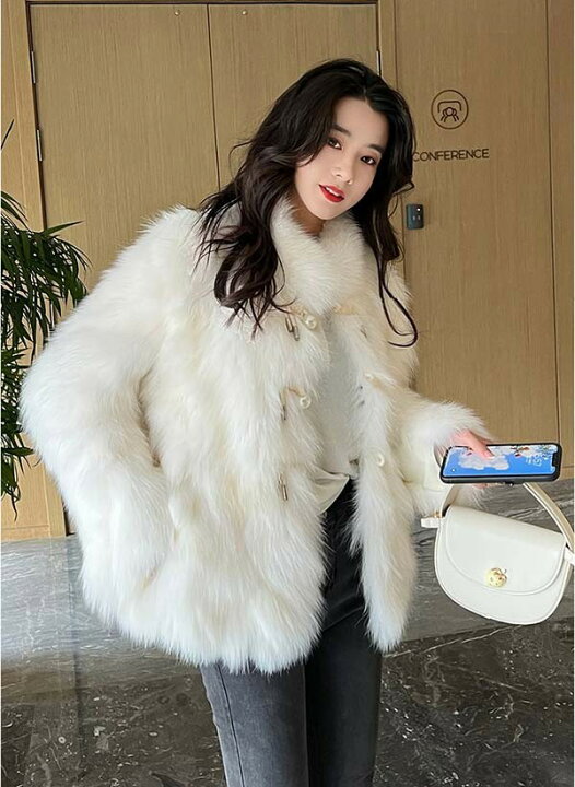 楽天市場】ふわふわコート エコファー フェイクファー もこもこ  