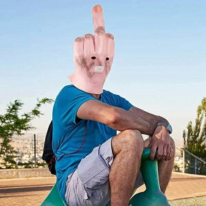 【楽天1位獲得】パーティーグッズ マスク コスプレ 中指 パロディ フクロウ いたずら 面白グッズ ラバーマスク お面 余興 ハロウィン 面白い 被り物 ゲーム宴会 忘年会 仮装 変装k6048zbzbjc
