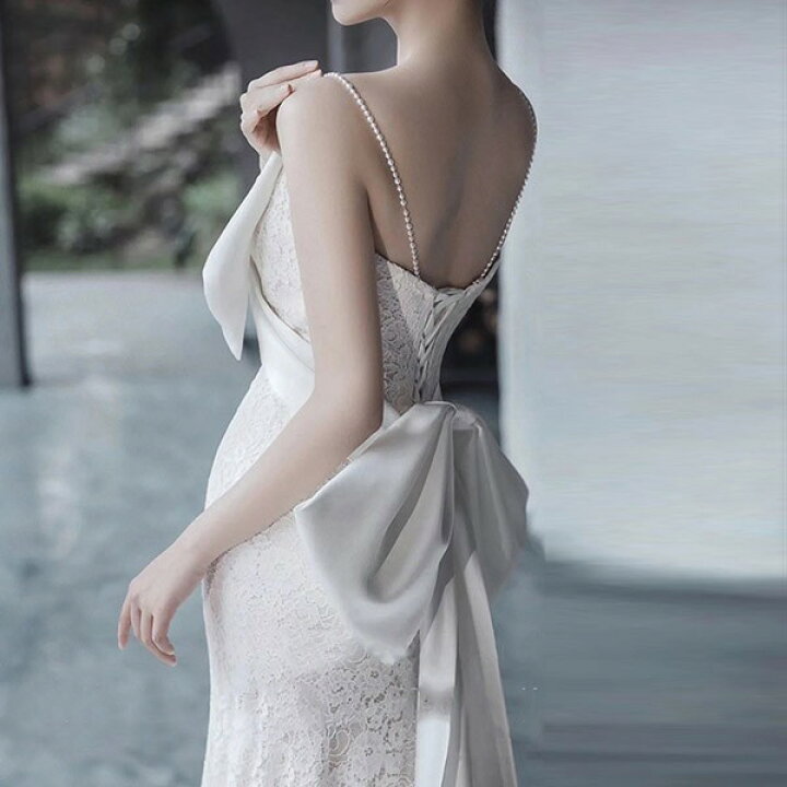 楽天市場】ウェディングドレス ドレス 結婚式 花嫁 バックシャン  