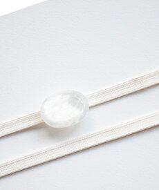 帯飾り　white-a