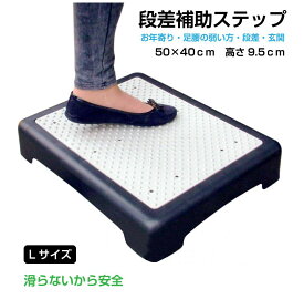 【6/20-7/20まで10％OFFクーポン配布中!!】段差補助ステップ 【Lサイズ 50x40x高さ9.5cm】 CZ-STP-L | 介護 福祉 ステップ 踏み台 段差 アシスト 補助 乗り降り お年寄 高齢者 子供 子ども 病院 玄関 階段 車 乗車 便利グッズ 上がり框 頑丈 持ち運び 黒 送料無料