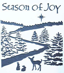 エンボスステンシル プレート シーズン オブ ジョイ エンボスに カラーリングに 焼き目付けに メタル製 ステンシルマスク ステンシルテンプレート クリスマス