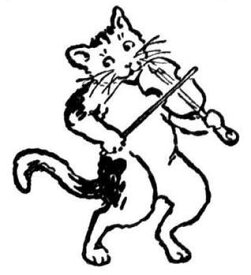 ラバースタンプ Cats And The Fiddle 〜マザーグースより〜 【クリング】 ラバースタンプ 輸入スタンプ アートスタンプ