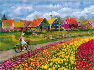 ���[���֑������� �N���X�X�e�b�` �h�J�L�b�g ���I���X RIOLIS �`���[���b�v�� Tulip Field �N���X�X�e�b�`�L�b�g �����イ �h�J